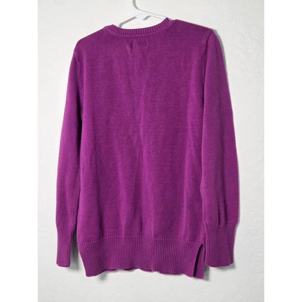 The Childrens Place Girls Purple Star Knit Sweater Size M 7/8 Pullover